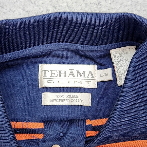 Vintage U.S. Open Pinehurst No.2 Polo Shirt Mens Large Navy Orange Tehama 2005 - Picture 3 of 16